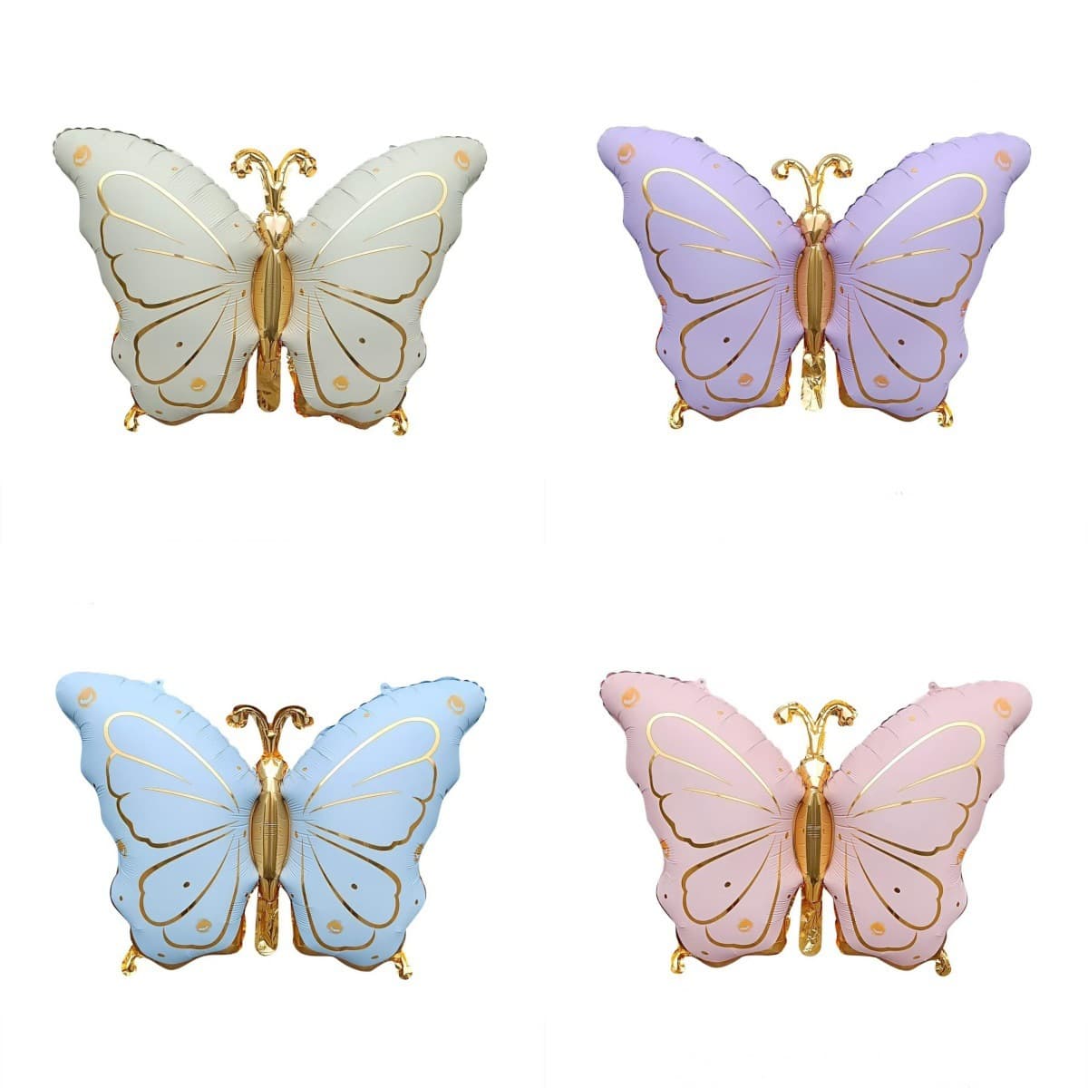 Ins Solid Color Butterfly Aluminum Film Balloon Matte Butterfly Wedding Decoration Birthday Party Theme Party Decoration