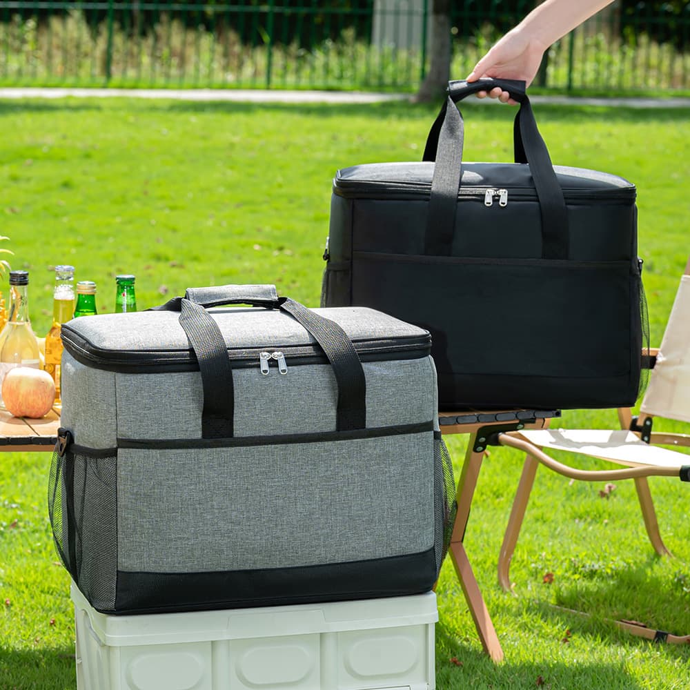 Outdoor Picnic Lunch Bag Oxford Cloth Takeout Bag Camping Cooler Insulated Lunch Box Upgraded Fresh-Keeping