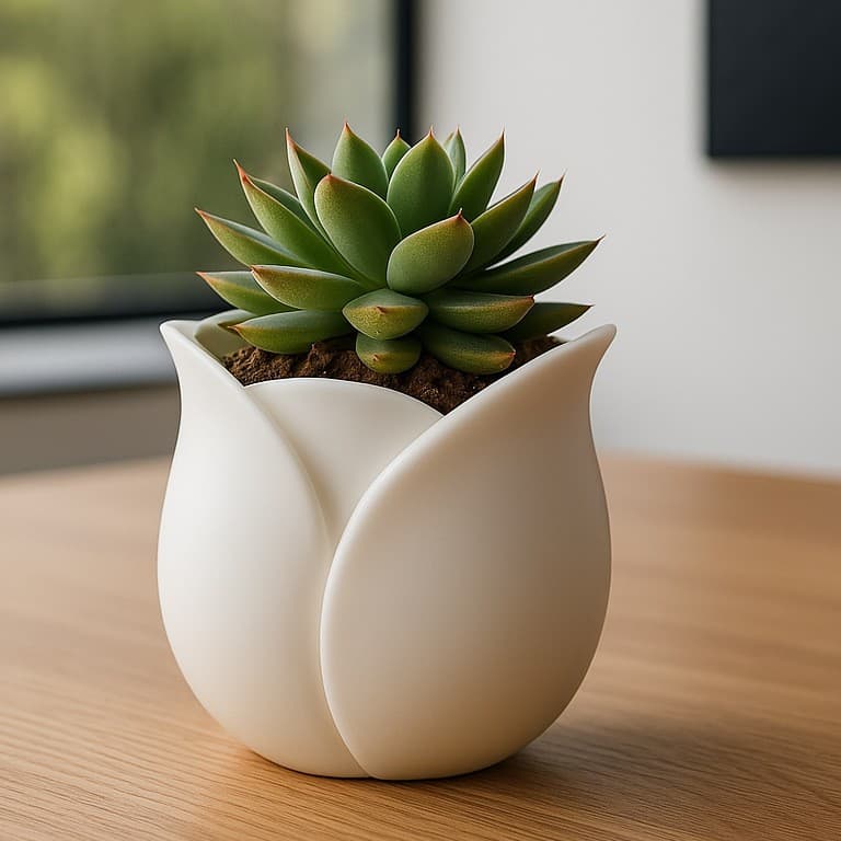 Cross-Border Best-Selling 3D Printed Daily Gardening Four-Season Succulent Pot Valentine's Day Desktop Balcony Decoration