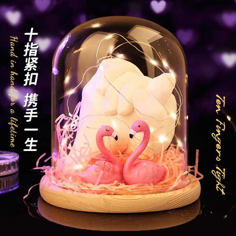 Couple's Hand Mask Birthday Gift DIY Shake Tone Hand Model Clone Powder Plaster Powder Inkpad Self-Made
