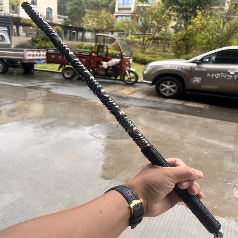 Longquan Xia Ke Tang cold weapon vehicle-mounted self-defense and riot control baton, manganese steel forged Philippine short stick, steel whip, golden cudgel