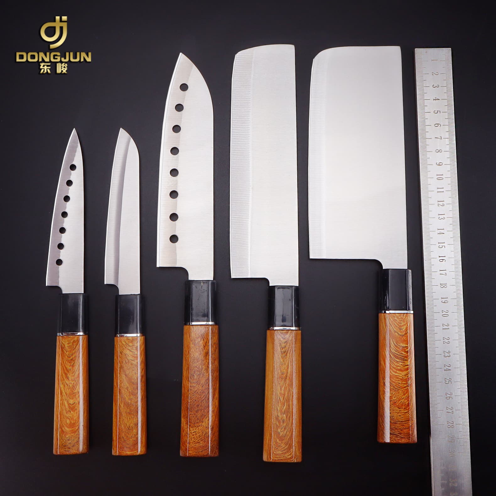 Stainless Steel Kitchen Knife 7-Hole Sushi Knife Multi-Purpose Chef Knife Fruit Knife Home Kitchen Knife Set Gift
