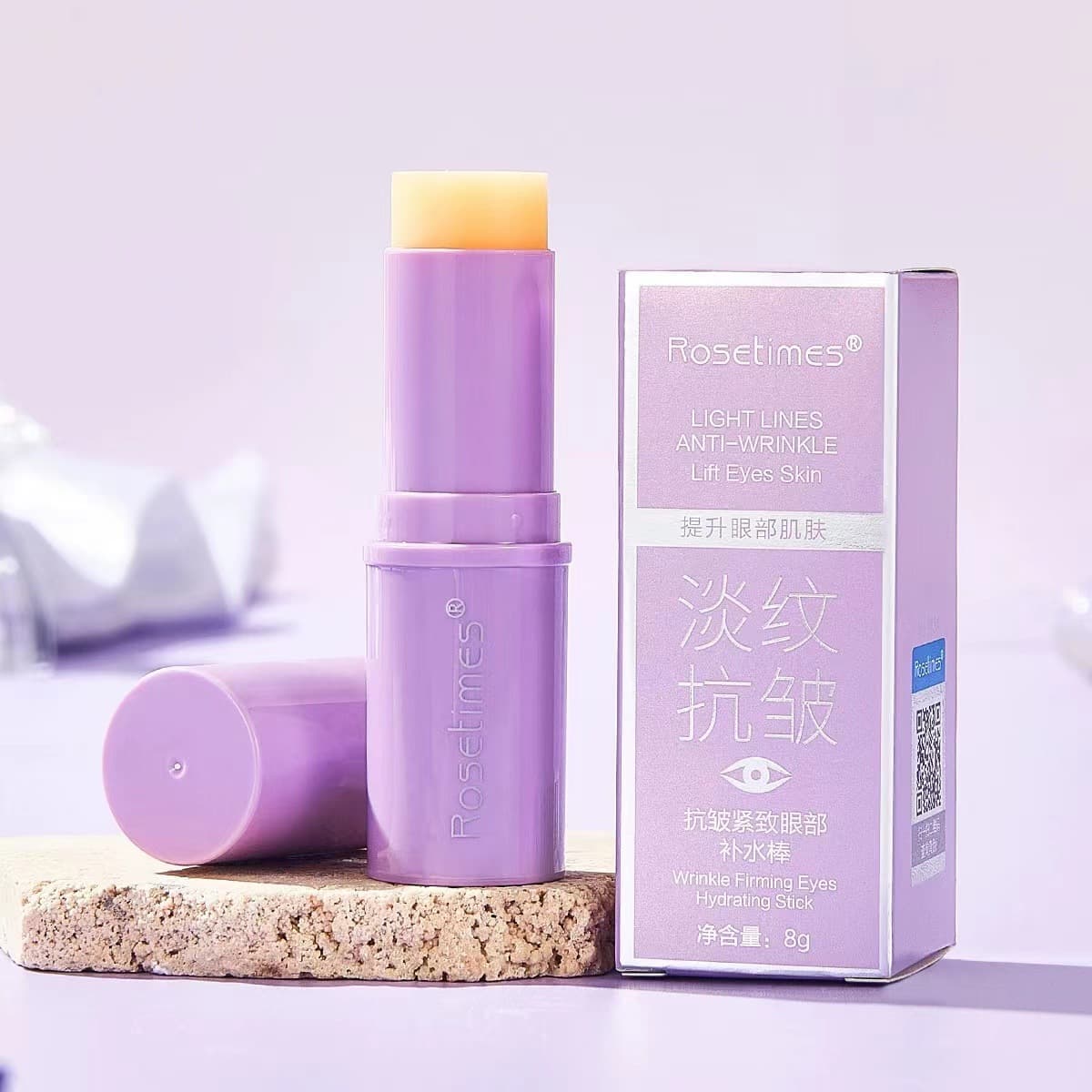 Purple Stick Anti-Wrinkle Firming Water Glow Cream Moisturizing Improves Eye and Neck Fine Lines Hydrating Essence Stick Lutein