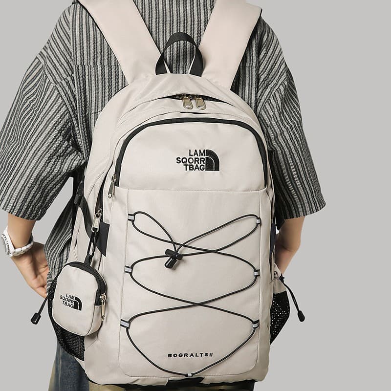 Niche Backpack for High School Boys, Japanese Casual Large-Capacity Laptop Travel Backpack, College Students' School Daypack