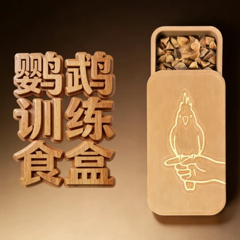 Bird training box, training bird food jar, parrot training props, reward snacks, toys, plastic feeding worm box, special tools