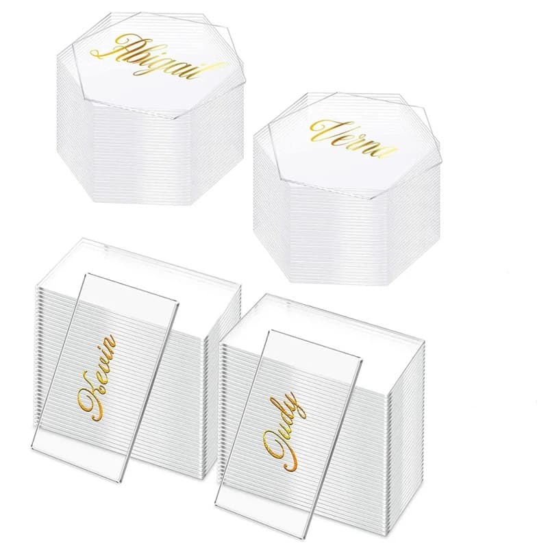 Amazon exquisite transparent acrylic seat card table card seat card blank hand-painted DIY name party table card
