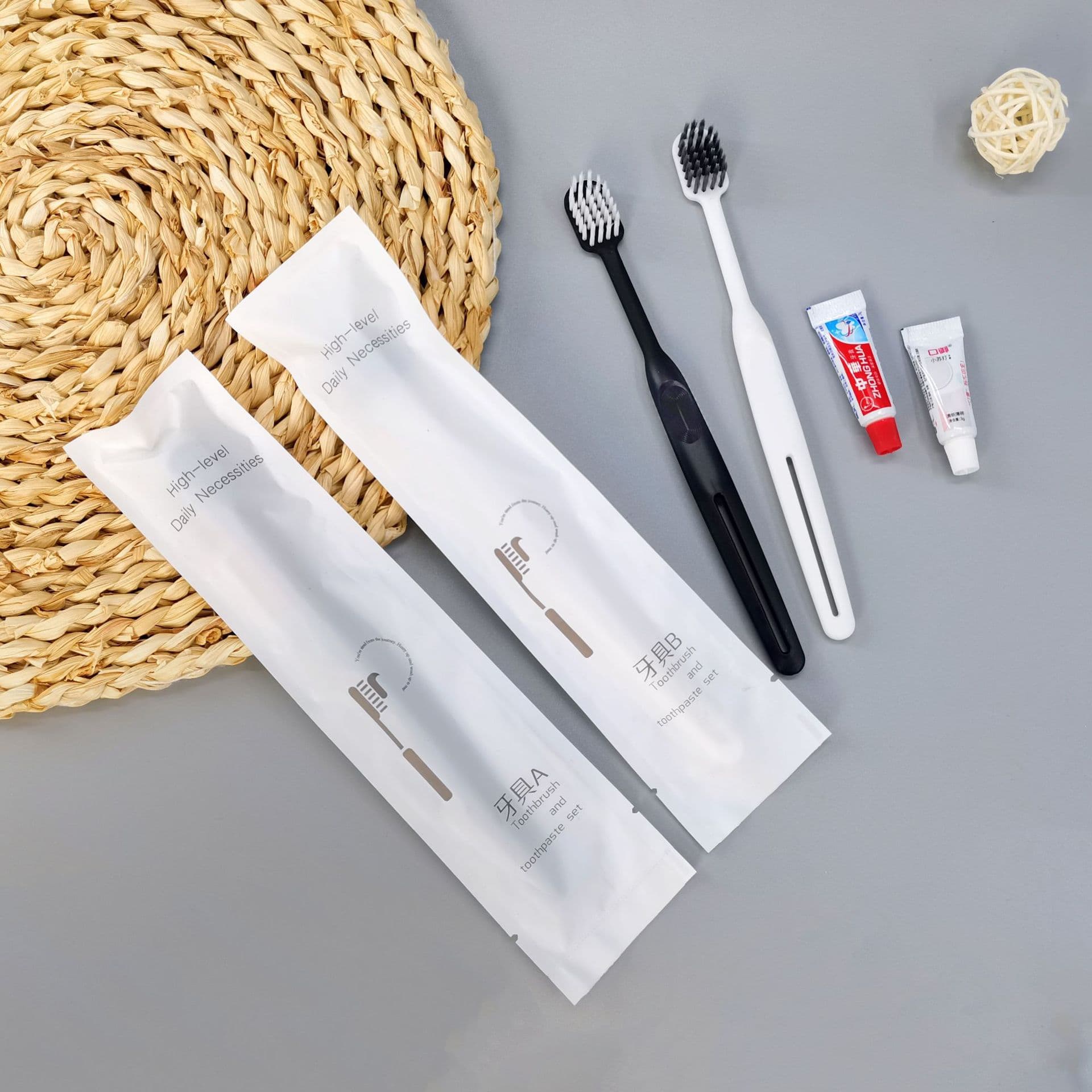 Hotel Disposable Toothbrush with Toothpaste, Soft-bristled for Hotels, B&Bs, Home Use, Guest, and Travel