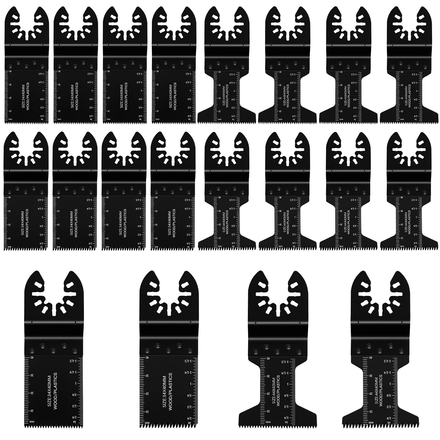 20Pc Mixed Multi-Purpose Saw Blade Set Electric Tool Accessories Woodworking Cutting Plastic Gypsum Board Wear-Resistant