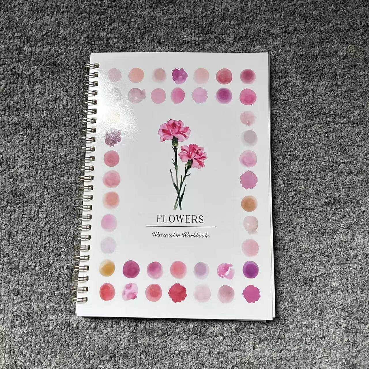 Cross-border hot product watercolor workbook watercolor special coloring book exercise book flower and bird watercolor painting book