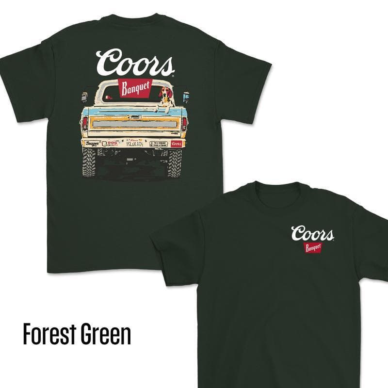 【Cross-border EU Size】Coors Retro Truck Graphic T-Shirt with Banquet