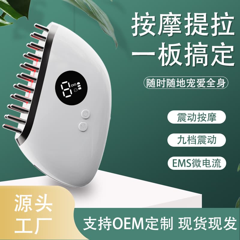 Electric Massage Comb Head Massager Hair Care Vibration Scalp Therapy Red Light Hair Growth Health Comb Laser Meridian Instrument
