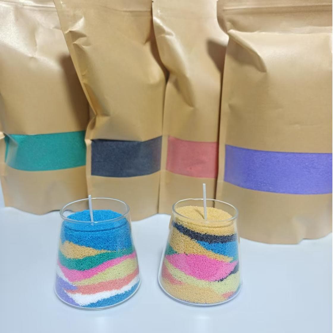 Manufacturer Colored Sand Wax Granules Cross-border Aromatherapy Sand Painting Candle Raw Materials Floating Pearl Wax Ice Flower Wax