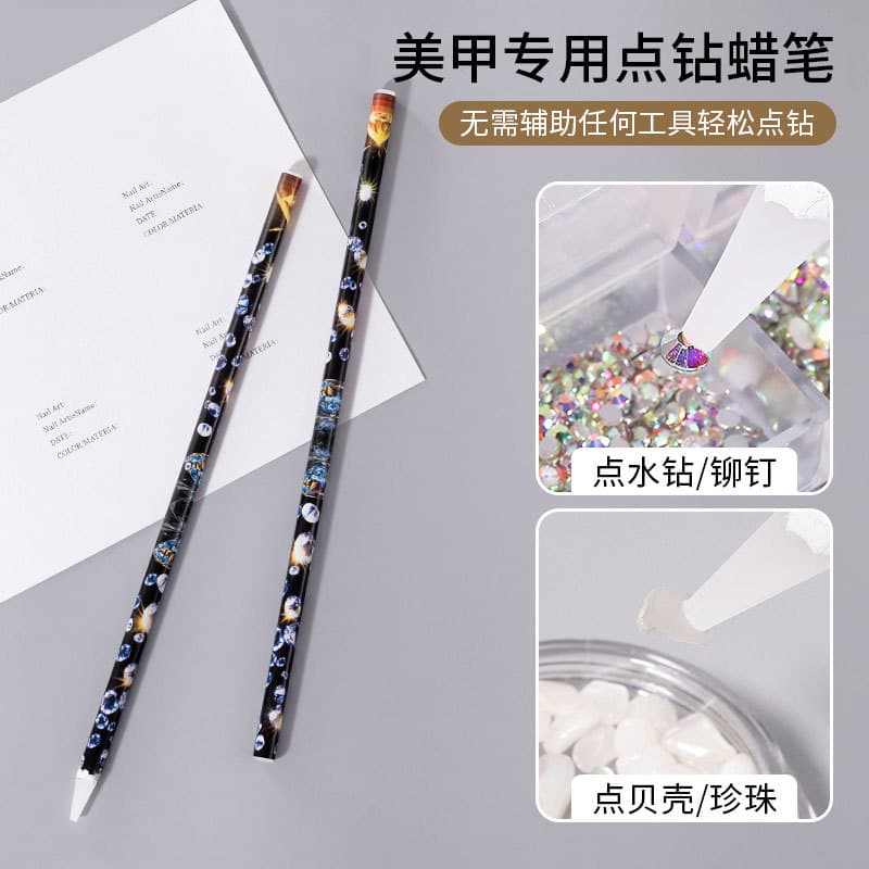 Drilling crayon with diamonds quick dotting pen nail art small diamond jewelry sticky diamond pen nail dotting device dotting artifact