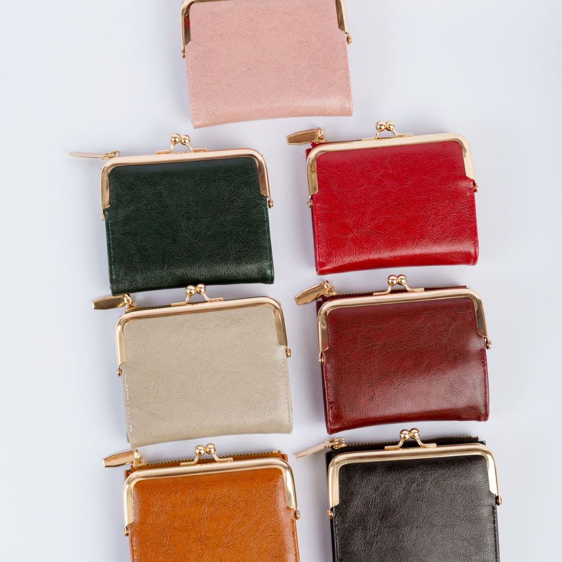 Cross-border Short Wallet for Women 2025 New Style Clip Coin Purse Vintage Multifunctional Foldable Money Clip Card Holder