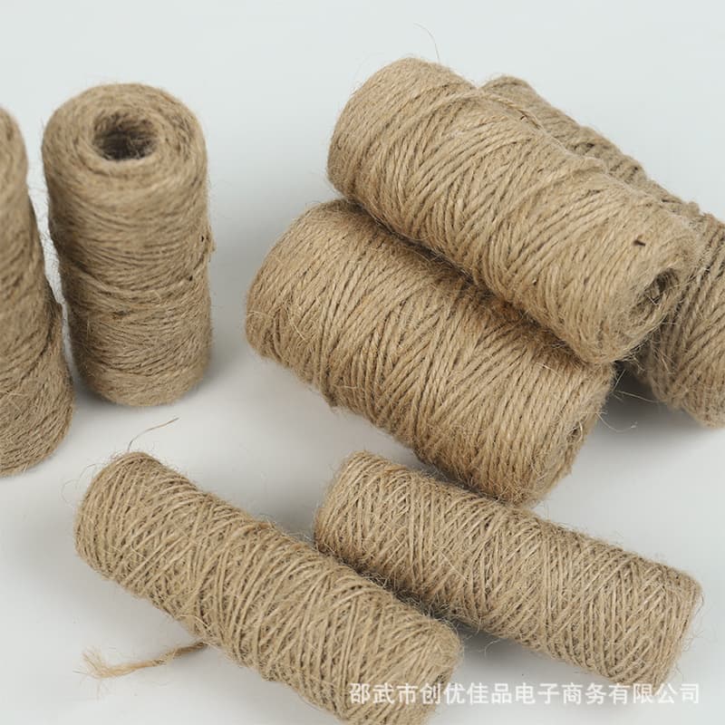 Hemp rope bundled diy fine hemp rope braided rope ribbon gift box card sling hanging cake surround decorative rope