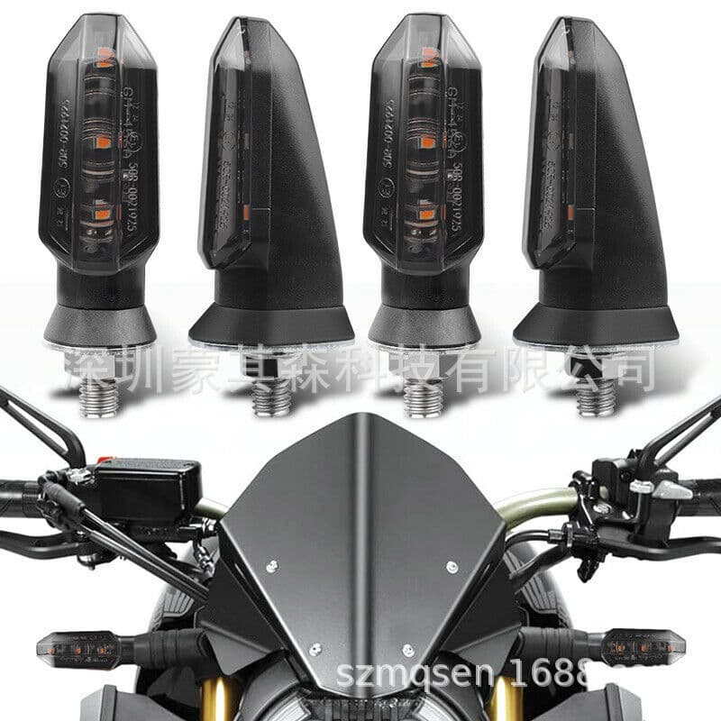European Style High-brightness Miniature Shark 3led Motorcycle Turn Signal Lights E1 Compatible Honda Modification Mk-200