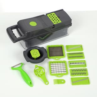 Cross-Border Multi-Function Vegetable Chopper, Potato Grater, Household Kitchen Vegetable Cutter, 16-Piece Shredder Set, Multi-Purpose