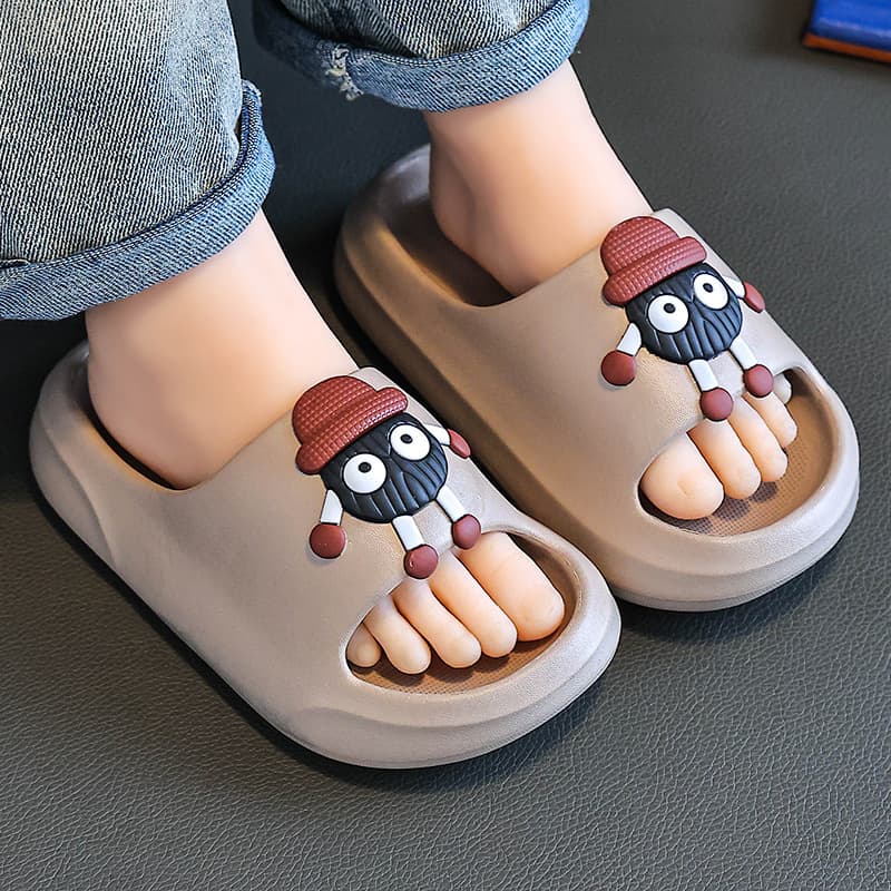 Children's slippers thick-soled bathroom EVA foot-stepping feeling for home use non-slip non-stinky feet home indoor wholesale for men and women