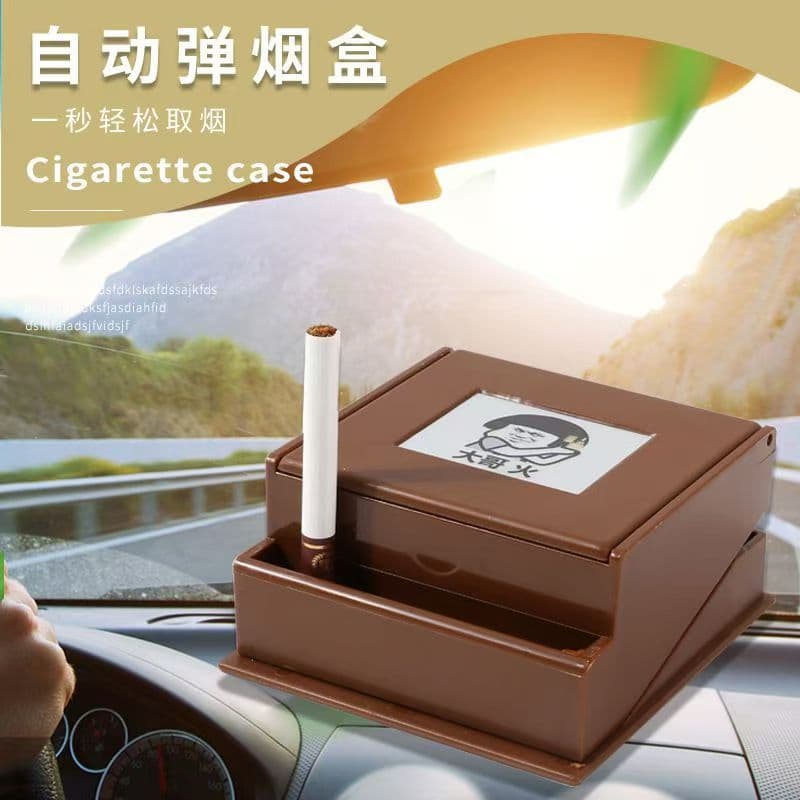 Coffee Table Cigarette Storage Box, Moisture-Proof Office Desk Cigarette Case with Automatic Ejector, Wholesale Smoking Accessories Gift