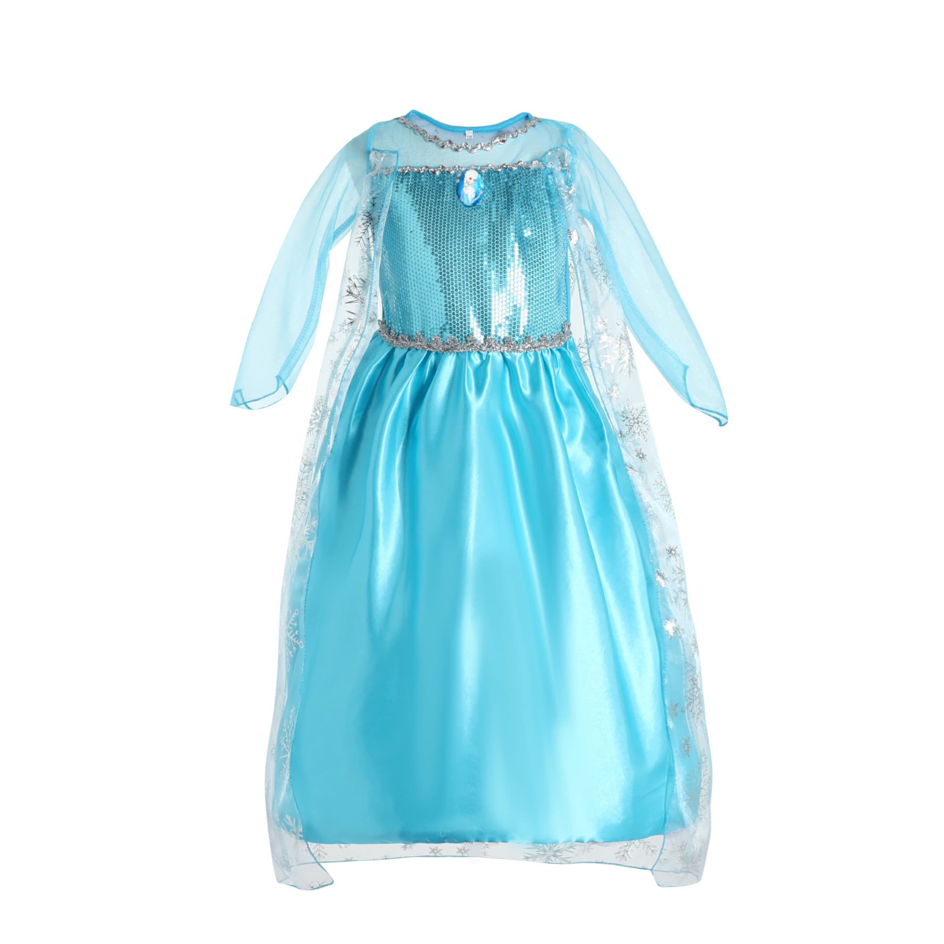 Elsa Moana Princess Christmas Dress Girls Long Sleeve Gown Cosplay Costume Role Play Outfit