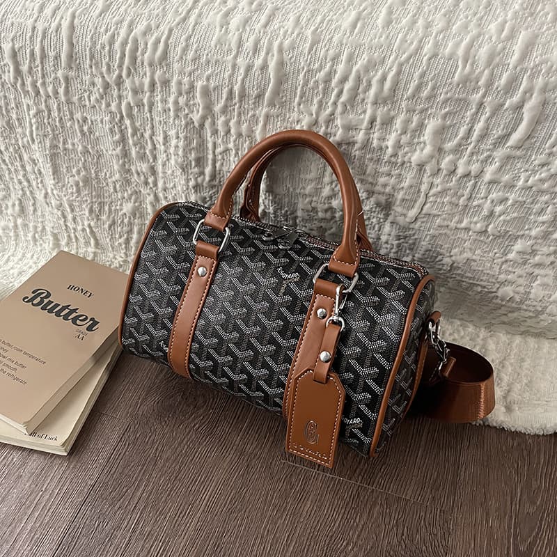 Cross-border 2026 New Dog Tooth Pillow Bag Goyard Handbag Shoulder Crossbody Bag Black Warrior Goyard Small Trendy Bag