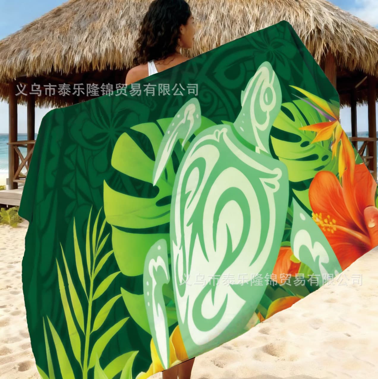 Cross-border exclusive South Pacific Islands style pattern printed half-sarong skirt turtle pattern