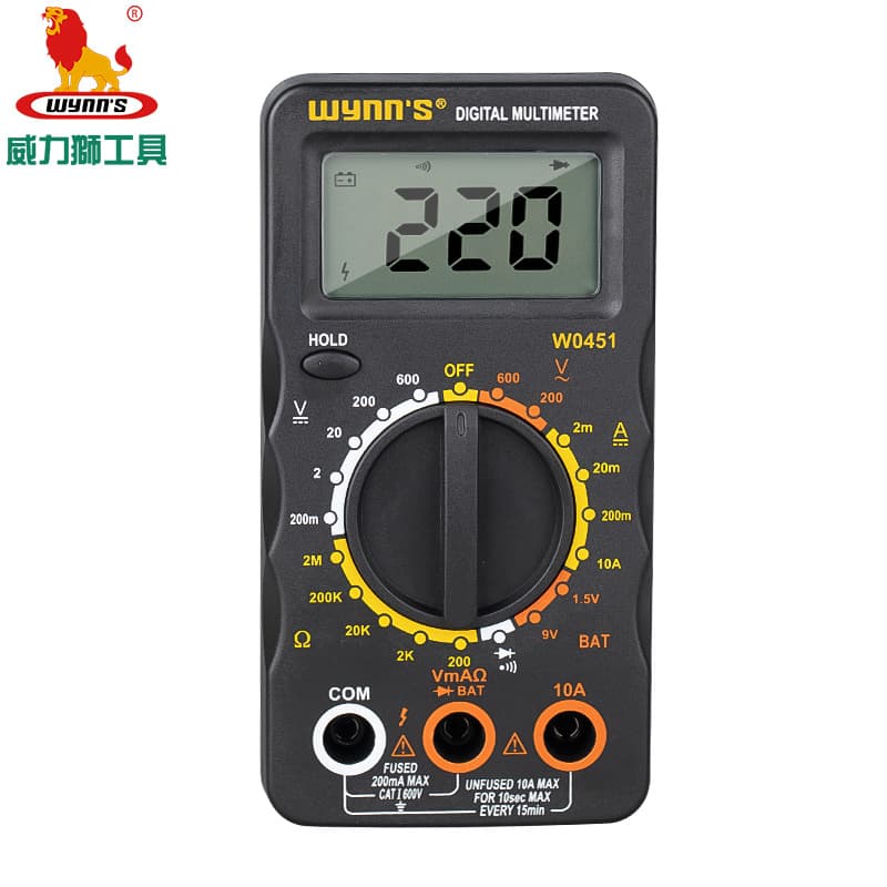 Portable Digital Display Multimeter Wynn's Powerful Lion Small Size Backlit Electrician's Tool for Home Use Chinese Manufacturer