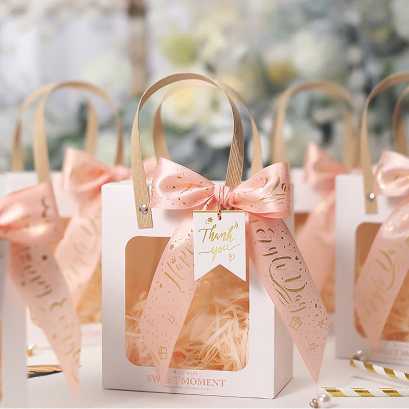 Transparent Gift Bag Wedding Favor Handbag Packaging Bag Small Gift Bag Paper Bag Teacher's Day