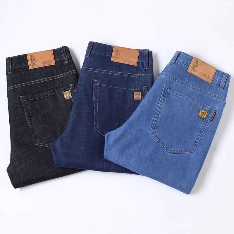 2026 Blue Casual Jeans for Men Straight Loose Fit Fashion Versatile Trendy Mid-High Waist Thin Summer Jeans