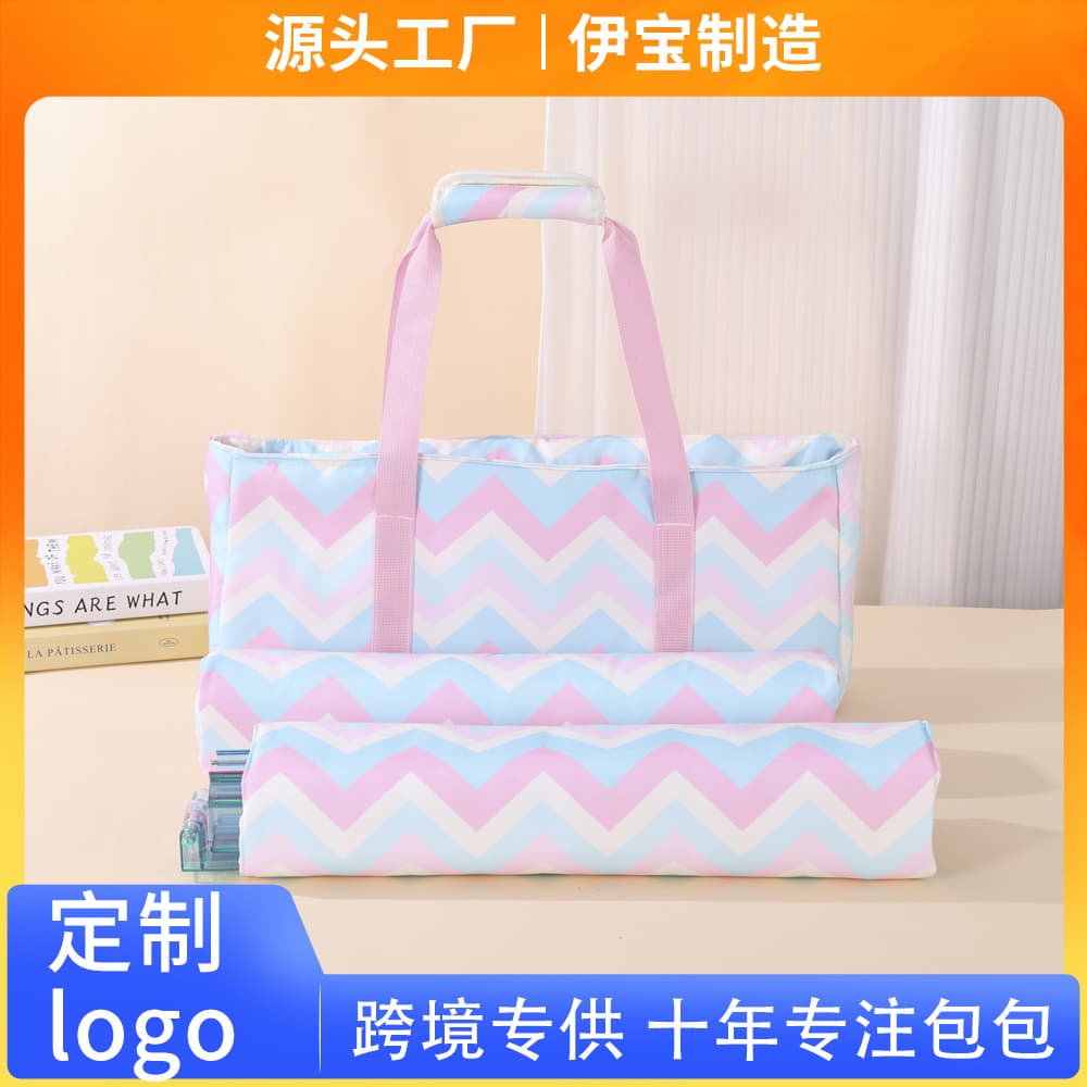 Amazon cross-border foldable storage bag large capacity mahjong storage bag travel storage bag spliced handbag