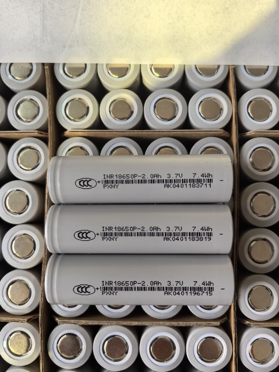 Pinxin 18650 lithium battery 2000 mAh toy tools security appliances handheld fan rechargeable high capacity