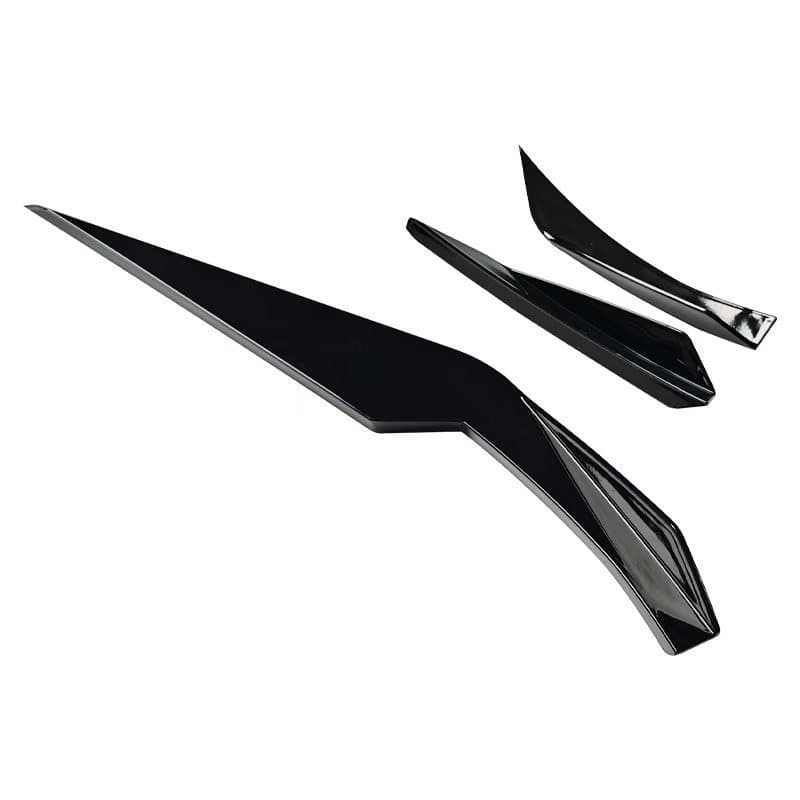 Compatible with 2020-2025 G80 BMW M3 Front Canards 4-Piece Set Black Warrior Style