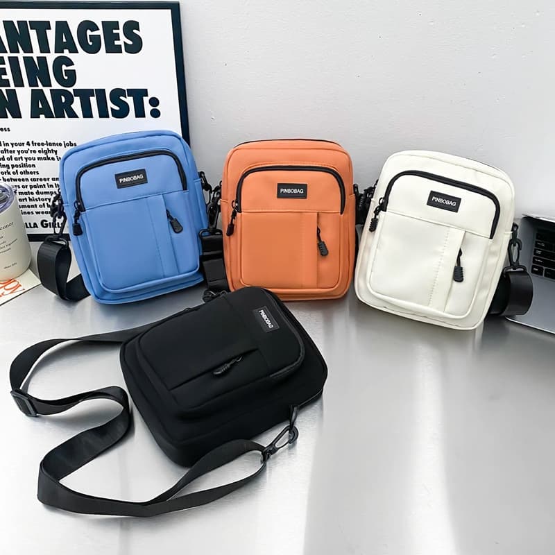 2025 New Korean Style Fashion Sports Casual Crossbody Bag for Women, Versatile Mini Square Shoulder Bag for Men