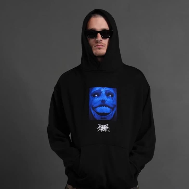 DARC Solo Leveling Anime Dark Demon Print Black Fleece-Lined Thickened Autumn Winter Hoodie for Couples