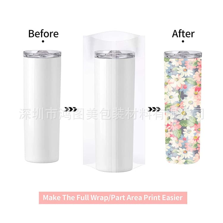 Supply Heat Sublimation Transfer Milky Transparent Shrink Film for Various Cups and Pots Heat Transfer