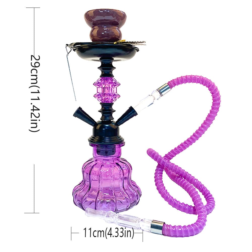 Factory direct sales cross-border new products in stock single and double tube small hookah glass accessories Arabic hookah cigarettes