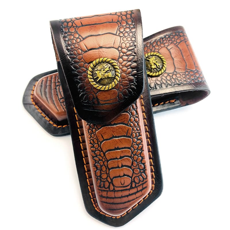 Folding Knife Leather Sheath, Universal Top-Grain Knife Sheath, Swiss Army Knife Sheath, Folding Knife Leather Sheath, Genuine Leather Knife Sheath
