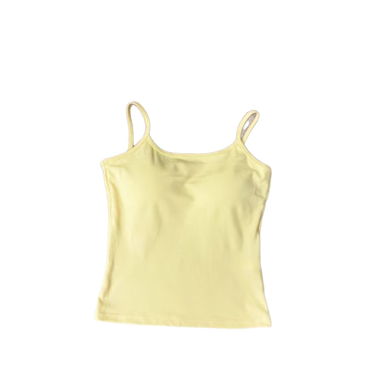 Sports Style Camisole with Built-in Pads for Women, Summer Waist-Cinching, Anti-Exposure Inner and Outer Wear, Backless Base Top