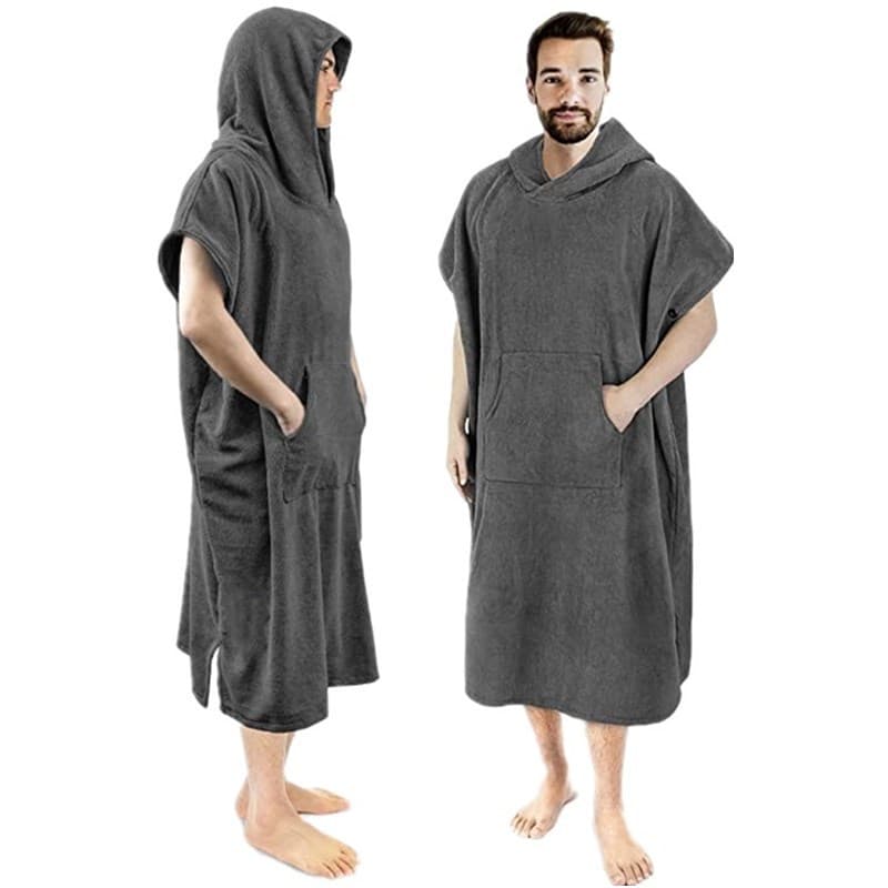 Amazonian changing bathrobe, swimming quick-drying cape, surfing diving absorbent hooded towel, beach cape