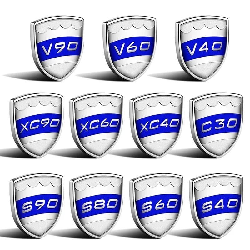 Custom Shield Emblem Badge Decal for Volvo S60 S80 S90 XC60 XC90
