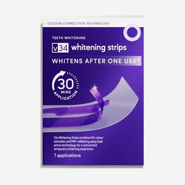 TK/temu Amazon cross-border bestseller Hismile V34 whitening strips, gentle whitening strips for removing yellowing and tobacco stains.