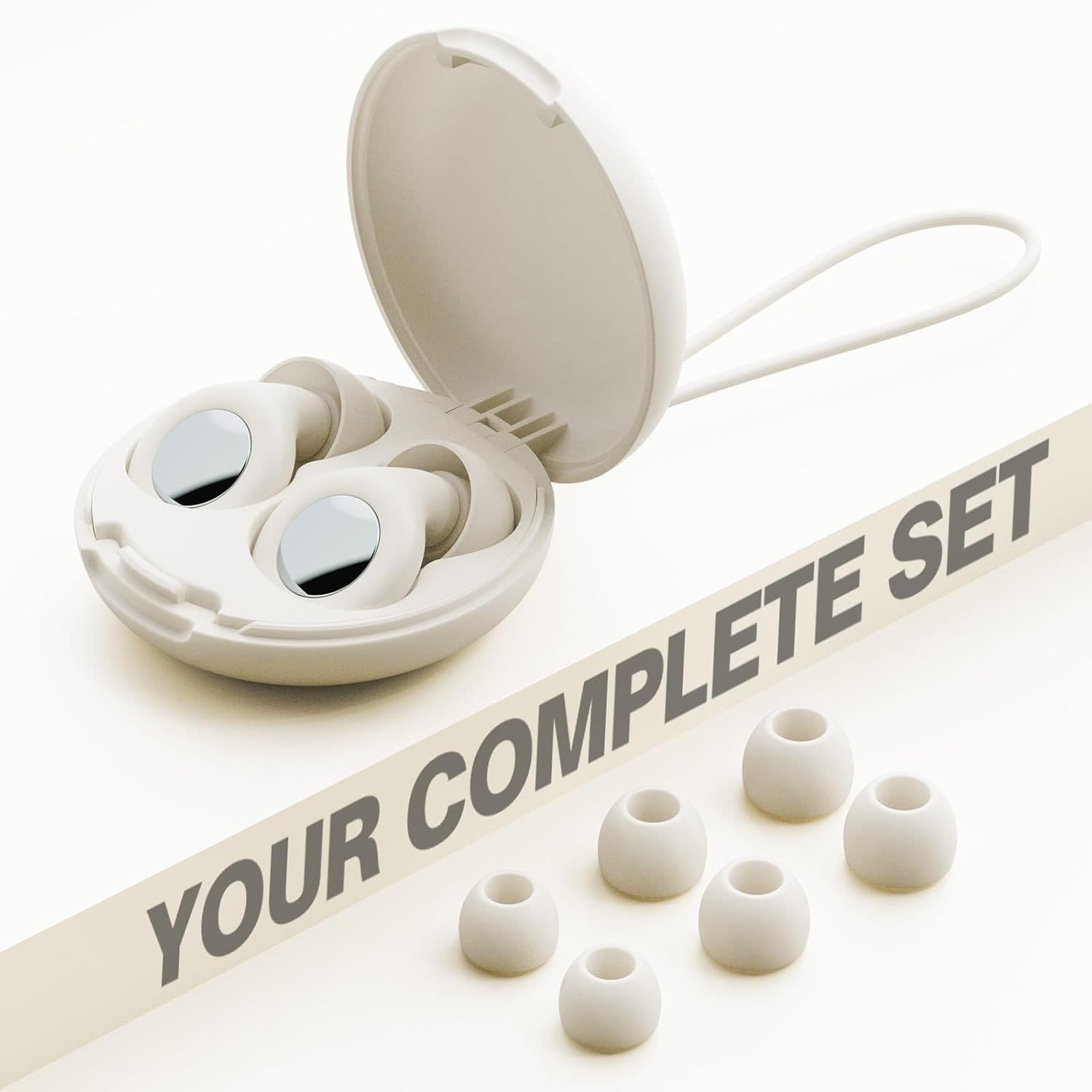 Noise-canceling earplugs for sleep, noise reduction, and quiet operation, perfect for studying and swimming.