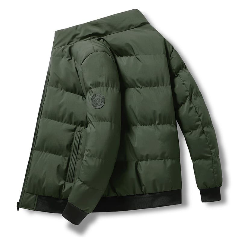Trendy Men's Winter Cotton-padded Jacket with Stand Collar, 2022 New Style, Fashionable Cotton-padded Workwear, Cold-proof Jacket, Warm and Thick.