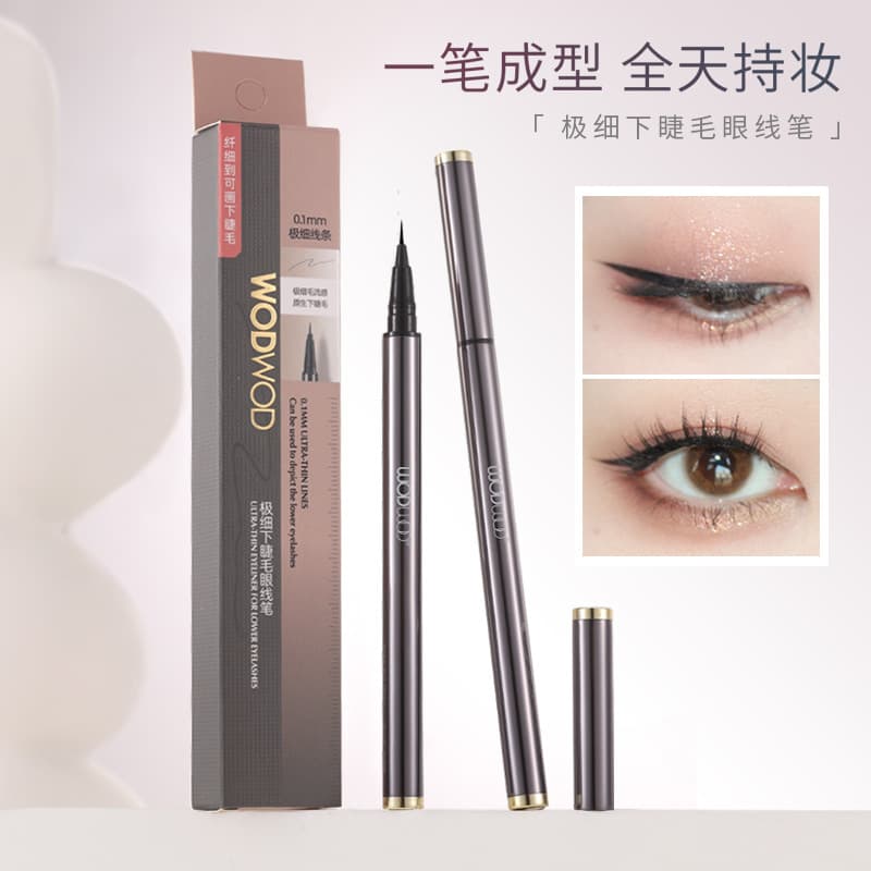 WODWOD Ultra-Fine Lower Lash Eyeliner Pen - Quick-Dry, Waterproof, Smudge-Proof, Vibrant Color, Smooth Flow, No Ink Breakage, Long-Lasting Eyeliner