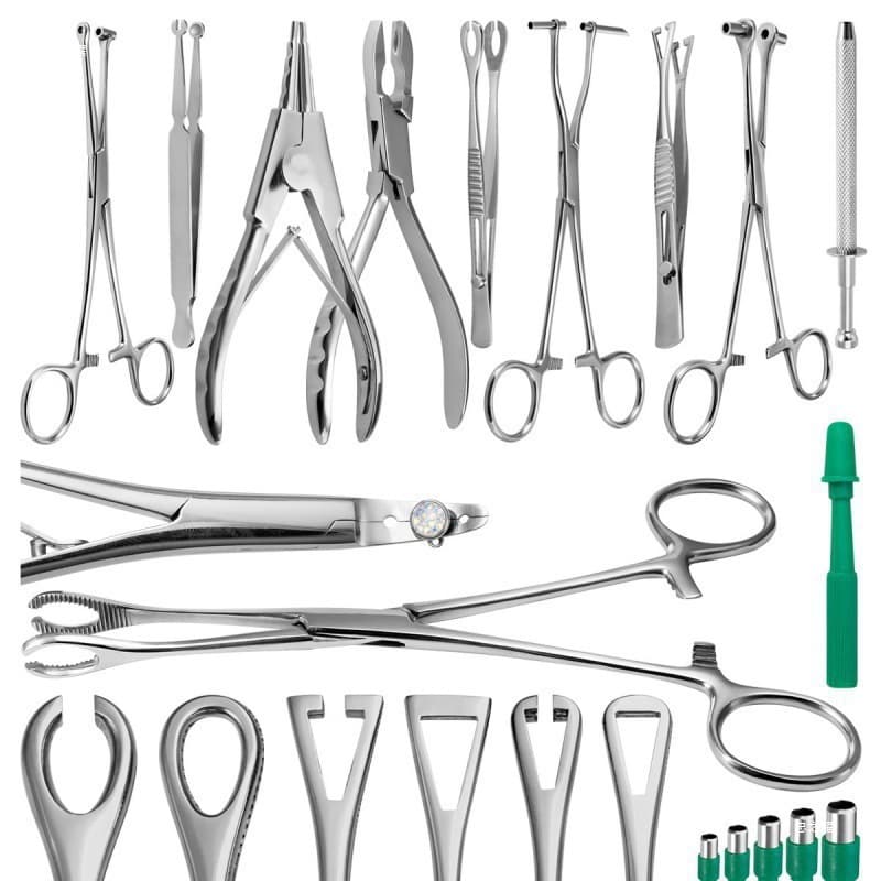 Cross-border Professional Piercing Tool Pliers, Leather Punch, Tattoo Navel Piercing Positioning, Triangular Opening Pliers Punching Tool