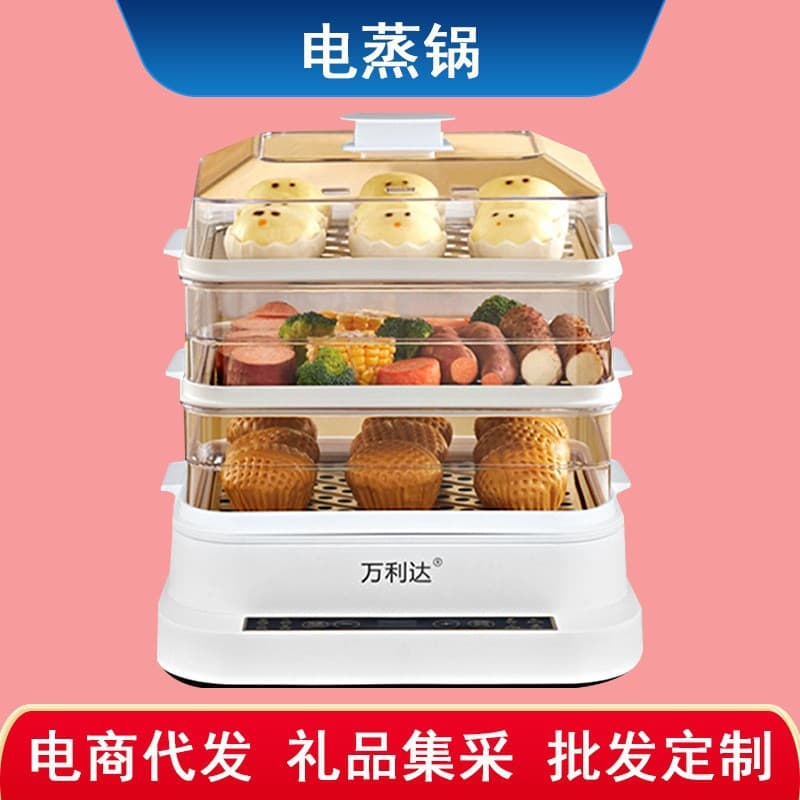 Malata Electric Steamer for Home 32L, Integrated Steamer with Top Steaming and Bottom Boiling, Steam Pot for Gift Wholesale and Drop Shipping Smart