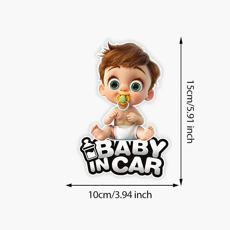 Kids in the car child safety car stickers self-adhesive stickers car rear window and bumper waterproof stickers -