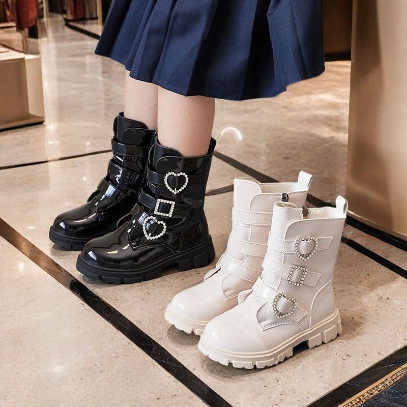 Eco-Friendly Materials Girls' Boots Autumn Winter New Style Martin Boots Girls' Fashion Mid-Calf Kids Shoes Comfortable Short Boots