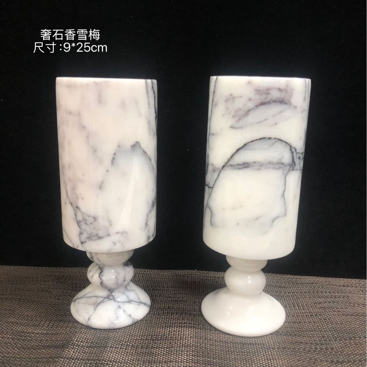 Modern Minimalist Fragrant Snow Plum Marble Vase Ornament Soft Decorative Vase Hotel Accessory Marble Vase