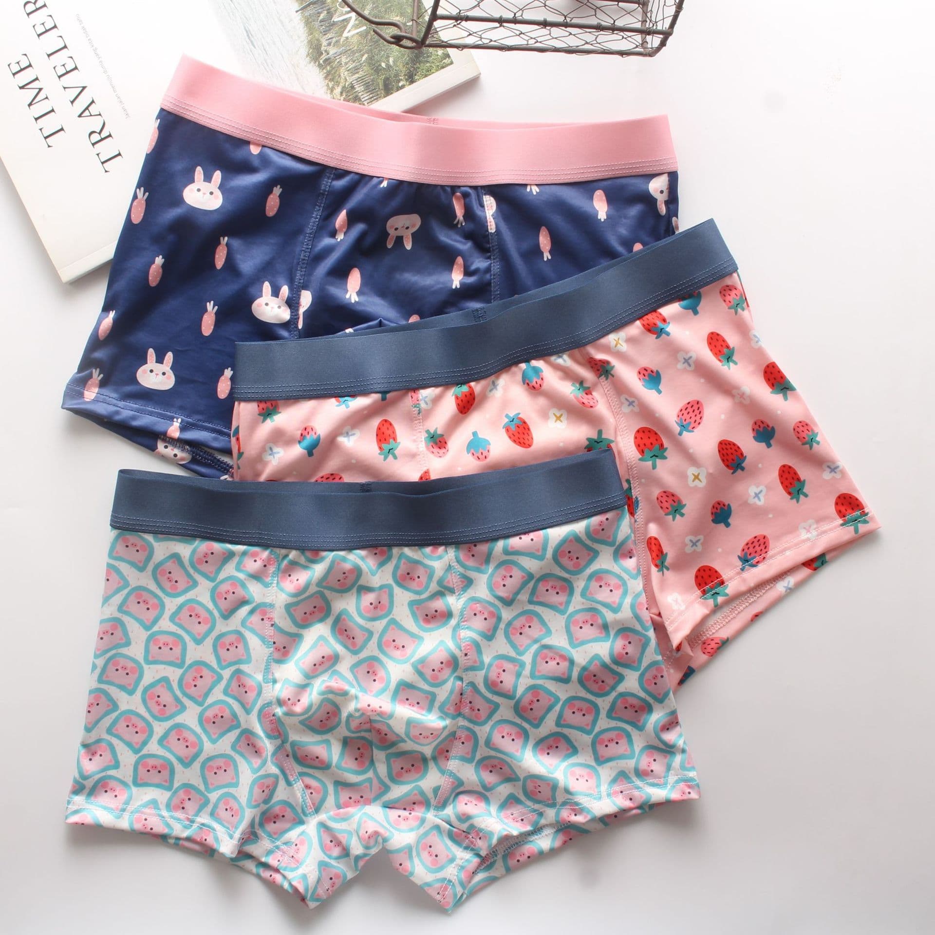 Men's Mid-Waist Boxer Shorts Fashionable Printed Autumn/Winter New Arrival Direct From Manufacturer Men's Panties